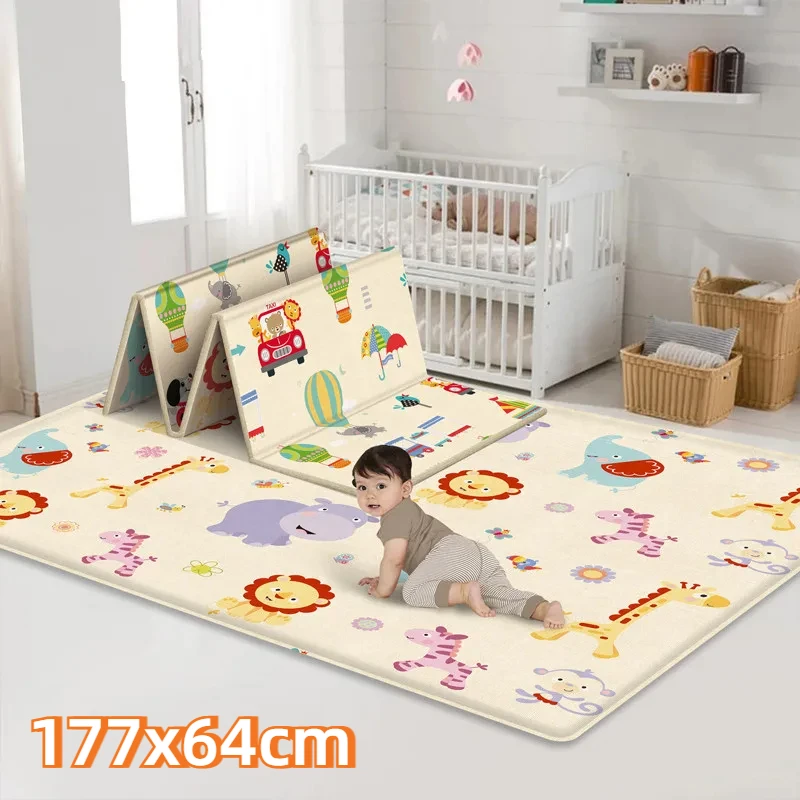 177*64cm Foldable Baby Play Mat Educational Children Carpet Kindergarten Crawling Mat Children Carpet Activity Game Toy Gifts