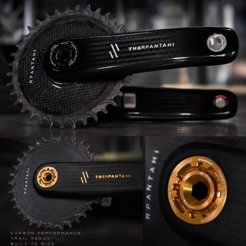 Ultralight Full Carbon MTB 165mm/170mm Crank 24mm Titanium Mountain Bike 3 Bolt Direct Mount Crankset 32T-38T Chainring For SRAM