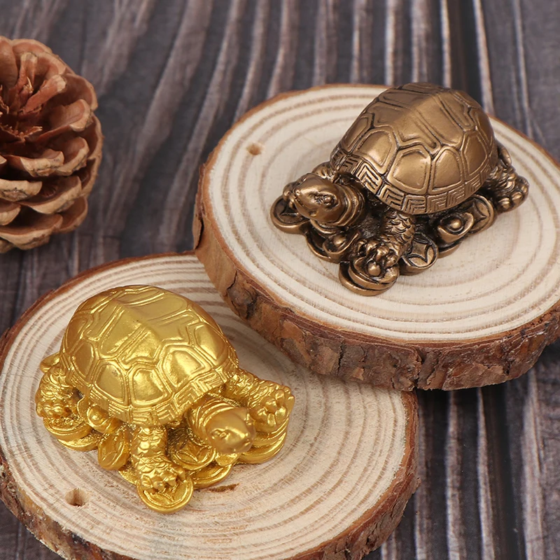 1PC Gold Turtle Decoration Dragon Turtle Home Decoration TV Cabinet Decoration Ornaments Ornaments Feng Shui Furniture