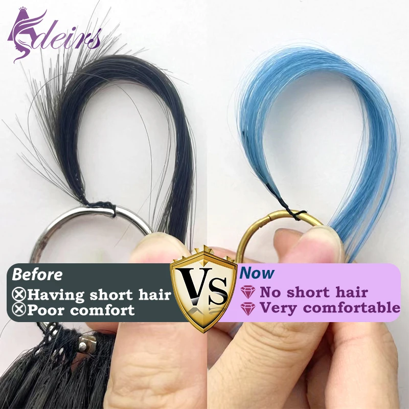 Adisrs cor pena novas extensões de cabelo em linha reta 100% extensões de cabelo humano microring cor loira roxo azul rosa cor