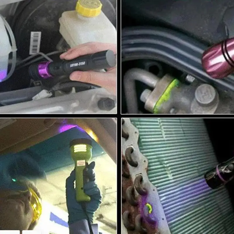 Air Conditioner Leak Detector Dye Leakage Tester Fluorescent Oil High Sensitivity Fast Detection Visual Indicator For Automotive