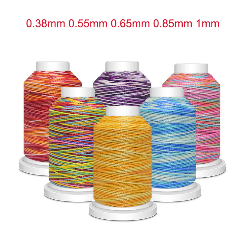 Polyester Round Waxed Cord Thread String Strap Wire Necklace Rope for Jewelry Making DIY Bracelet Stitching Handicraft Shoes