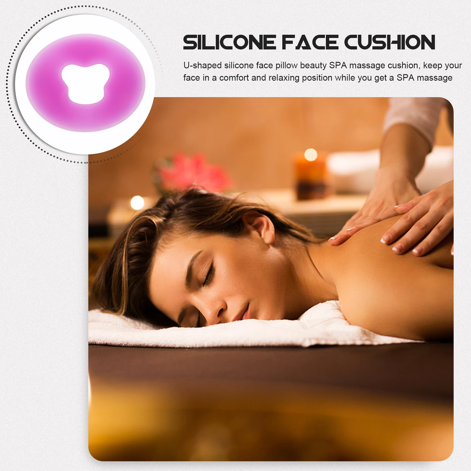 

1PC Soft Silicone Face Pillow U-Shaped Spa Cushion for Comfortable Massage Experience in Beauty Centers