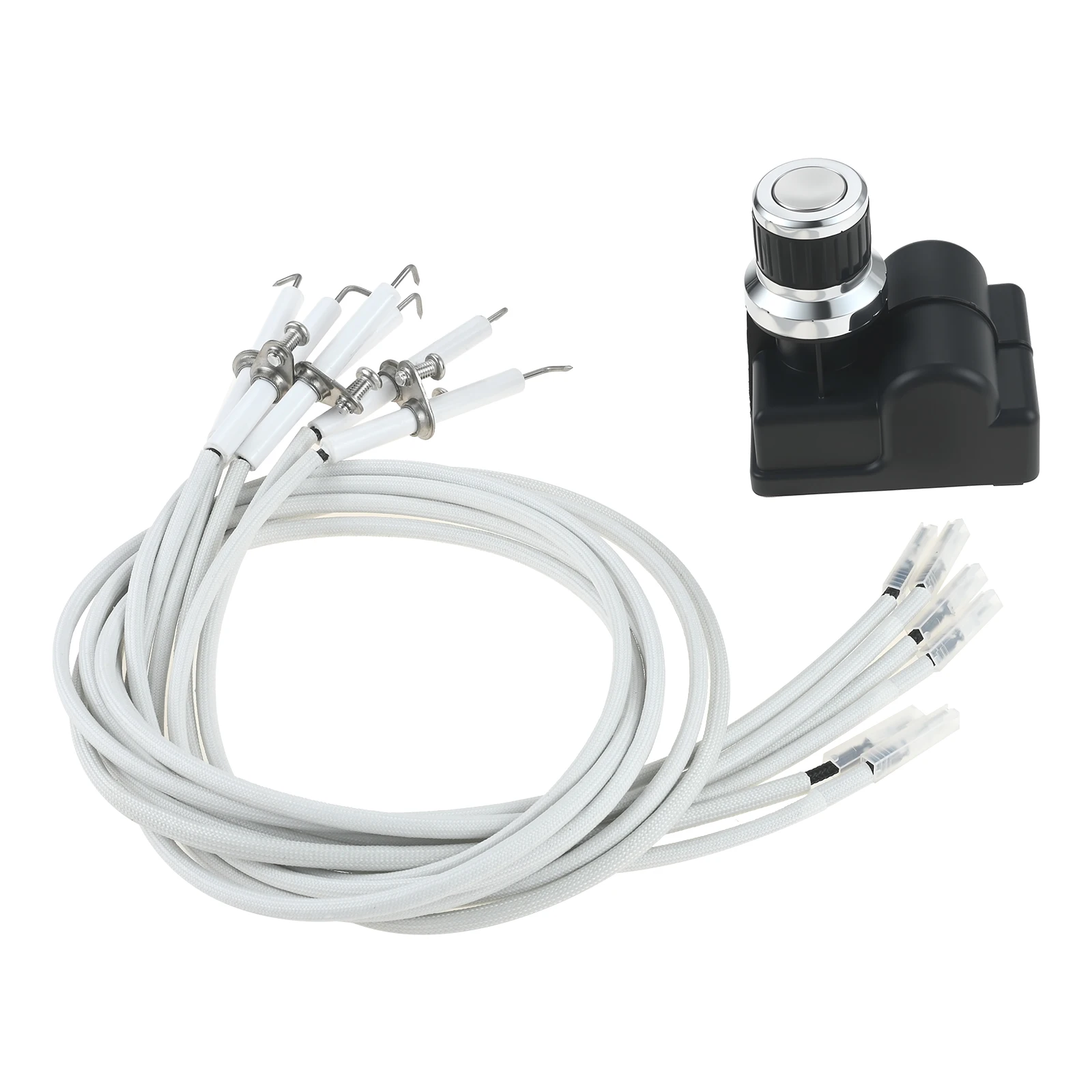 1Set 6 Outlets AA Battery Push Button Igniter with Grill Igniter Wires Fit for Char-Broil Nexgrill Brinkmann Blackstone Griddle