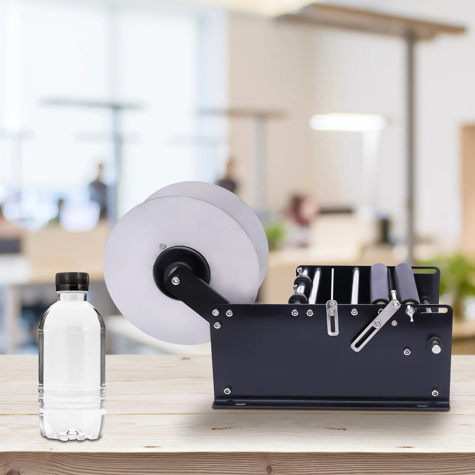 

MT-30 Manual Labeling Machine Label Applicator with Handle for 0.79in-4.72in Diameter Round Glass Plastic Metal Bottle
