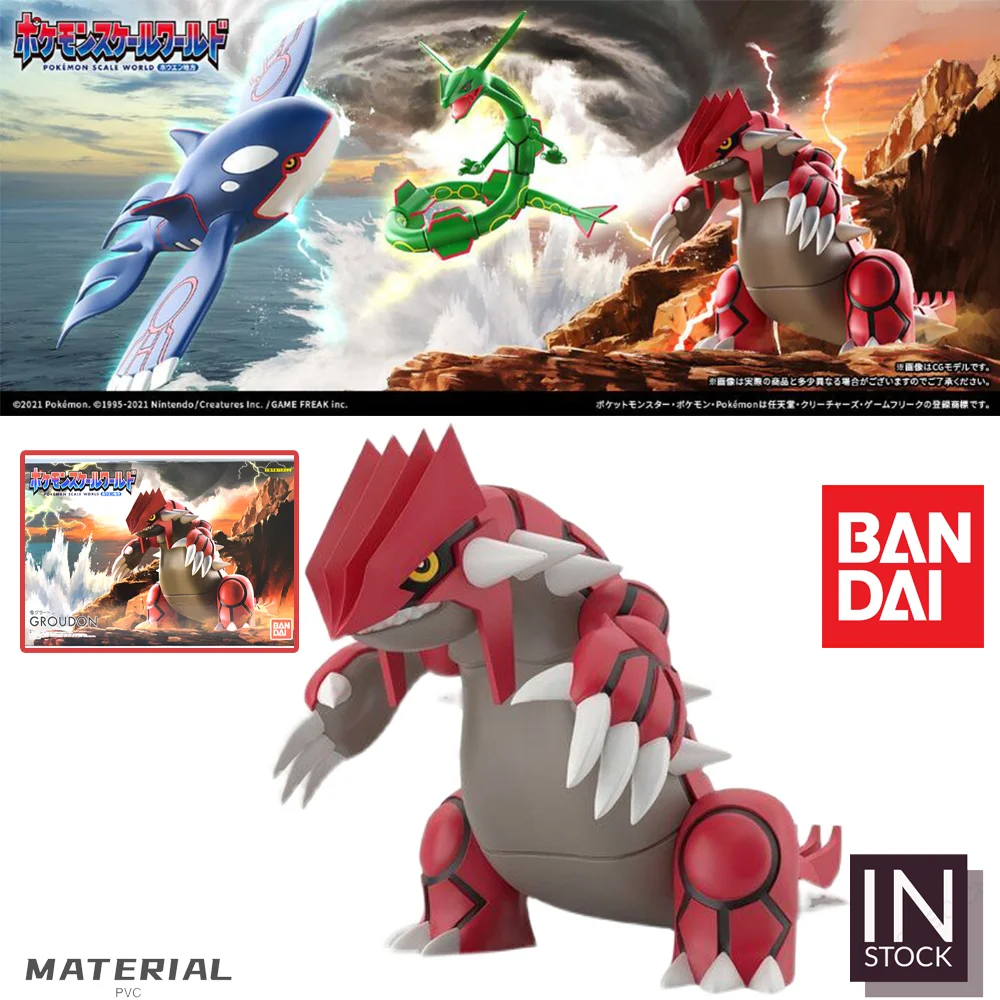 

Bandai Pokemon Figures Scale World 1/20 Hoenn Region Groudon Collection Model Anime Action Figure Toys Gifts