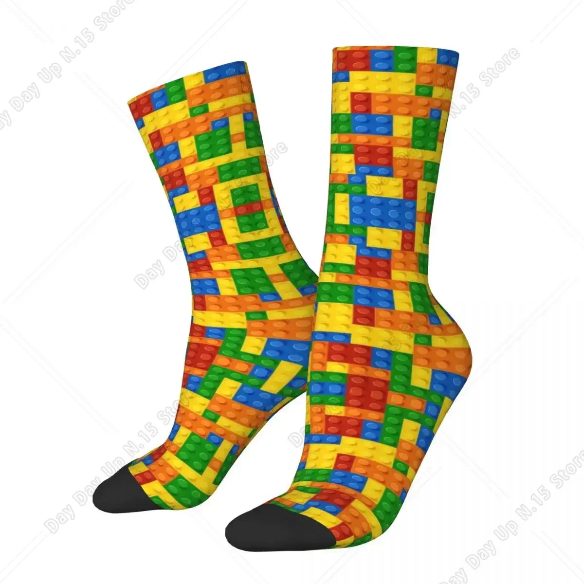 Bricks Socks Harajuku Sweat Absorbing Stockings All Season Long Socks Accessories for Man's Woman's Gifts