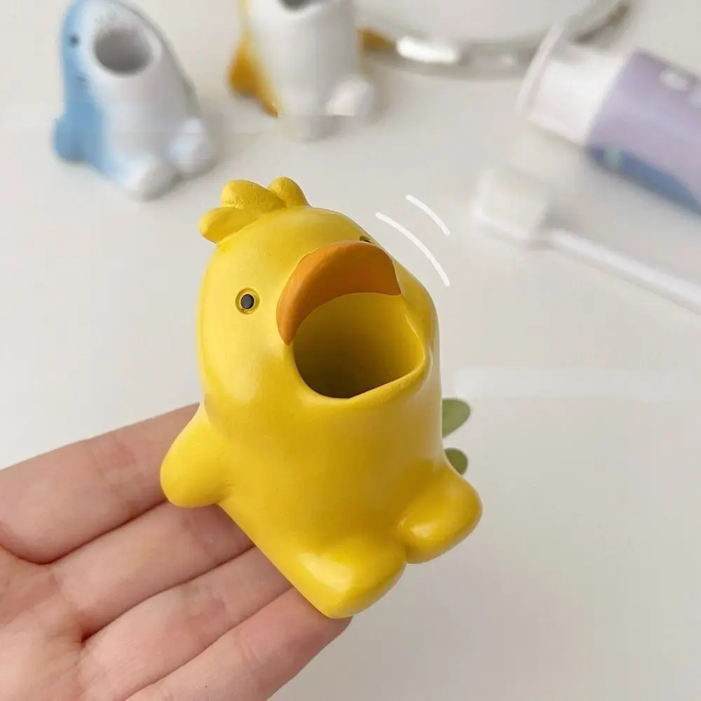 New Resin Toothbrush Holder Cartoon Open-mouthed Pen Holder Stationery Organizer