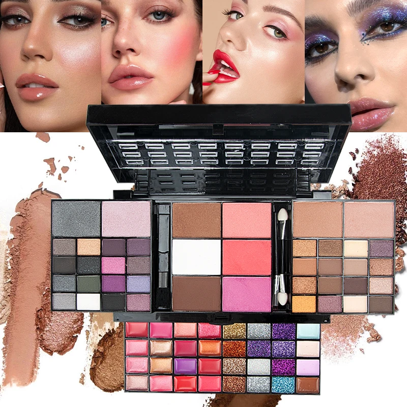 74/78 Colors Eyeshadow Palette Velvet matte and shimmer Long Lasting Easy Makeup Brown Eyeshadow Palette, Pink Eyeshadow Palette
