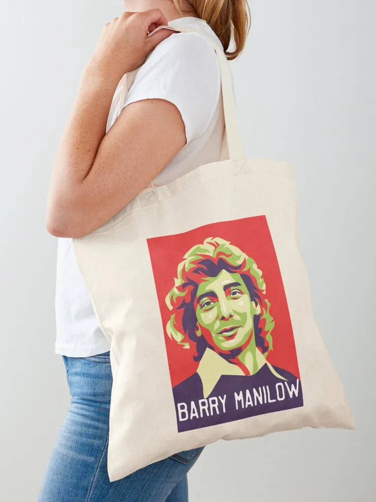 

Mens Funny Famous Barry Manilow Singer Gifts For Music Fans Tote Bag custom fabric bag female bag Big