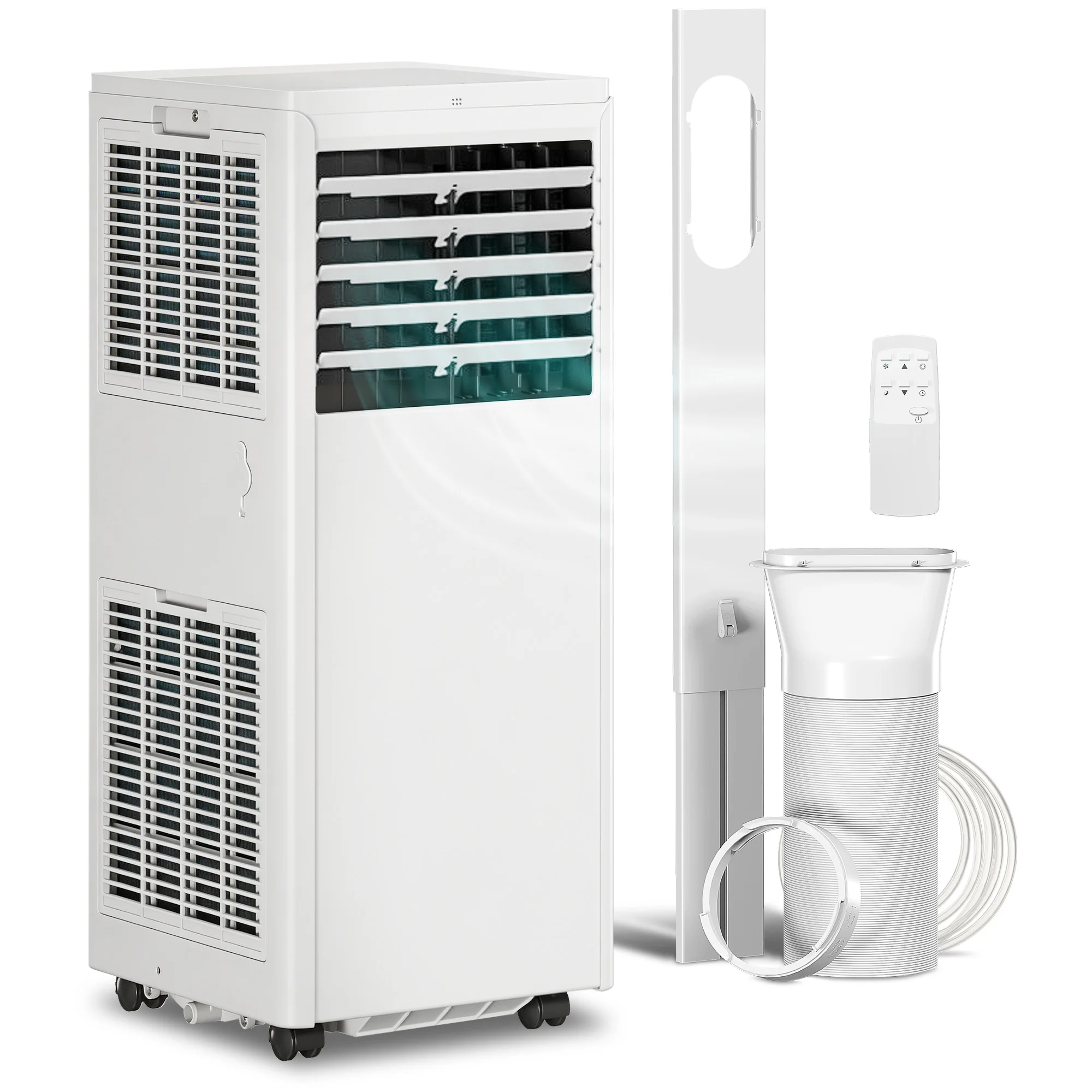 Aire acondicionado portátil de 7000 BTU, aire acondicionado portátil 4 en 1, función de refrigeración, deshumidificador, ventilador, modo nocturno para dormitorio, sala de estar, oficina en casa o apartamento pequeño.