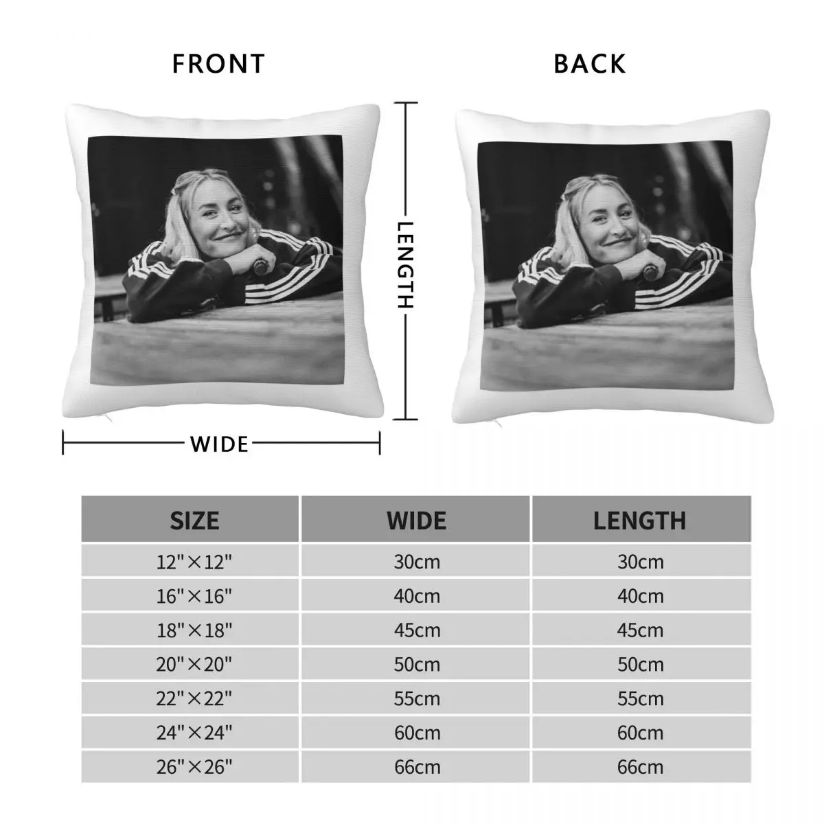 Sarah Connor Singer Square Pillowcase Polyester Linen Velvet Creative Zip Decor Throw Pillow Case Car Cushion Case