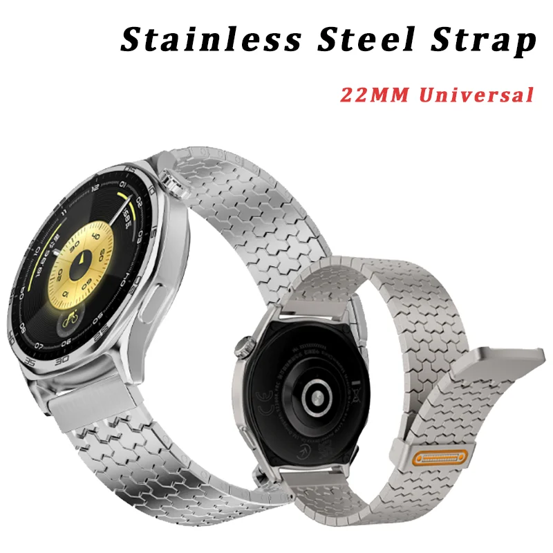 

Ремешок из нержавеющей стали для Huawei GT6/GT6 Pro GT5/GT5 Pro 46 мм 22 мм Роскошный деловой браслет для Huawei Watch 5 4 46 мм браслет