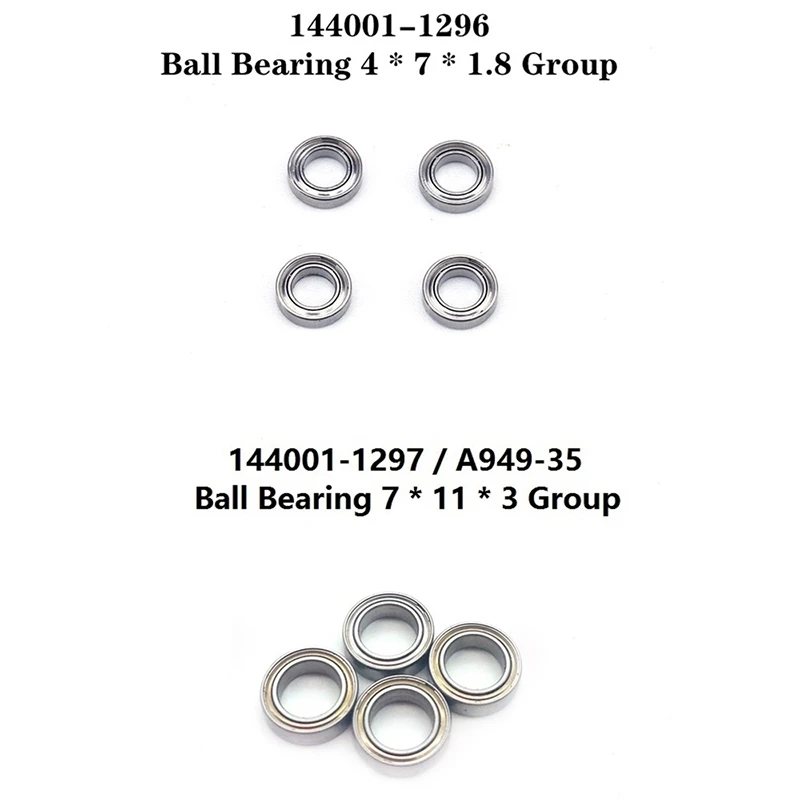 16Pcs 144001-1296 Bearing For Wltoys 144001 1/14 4WD RC Car Spare Parts Upgrade Accessories,167X1.8