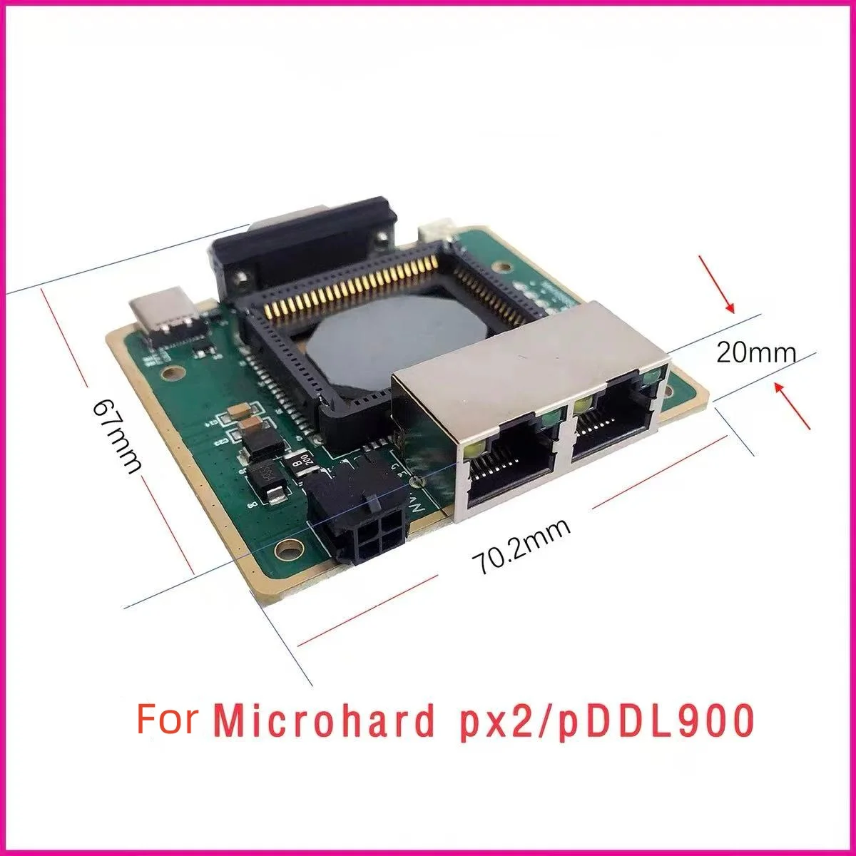 Development board socket base suitable for Microhard pDDL900 PX2 pMDDL2350 pMDDL2450 pMDDL2550