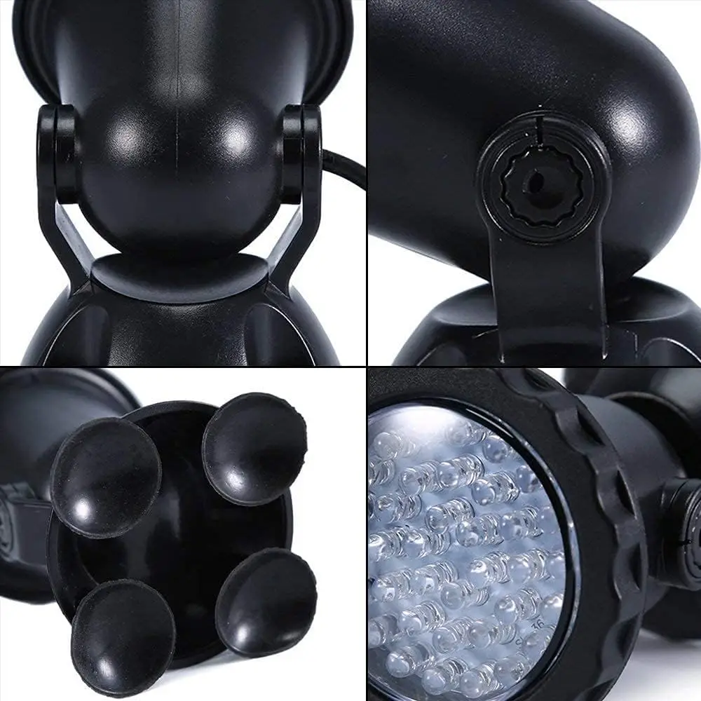 adjustable Submersible spotlight Underwater 36LED Spot Light Garden Pond Fish tank waterproof Aquarium pool lamp-COLOR CHANGING