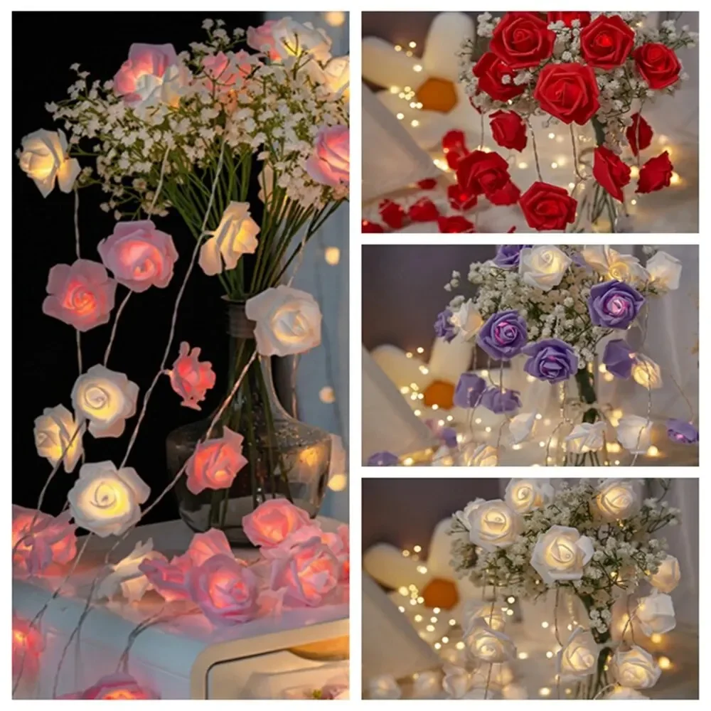 1.5M Rose String Lights Fairy Light String Home Garden Decor Light Valentine Day DIY Party Home Decor Wedding Supplies