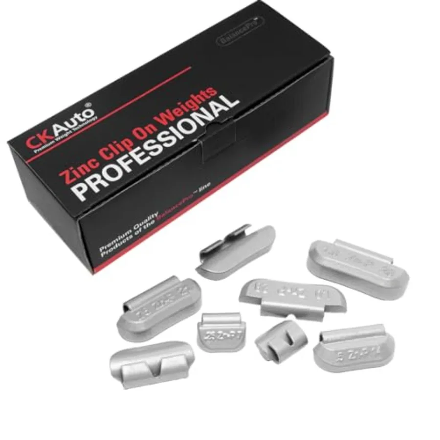 

00Pcs P Series Zinc Clip on Wheel Weights Assortment oz oz oz .0oz 5pcs for Each Size Fit for Steel Wheel