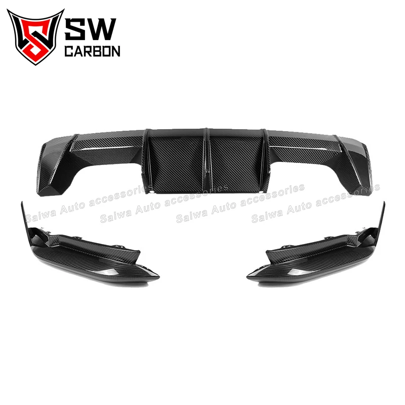 For BMW G80 M3 G82 G83 M4 2021+ MP Style Carbon Fiber Rear Bumper Diffuser Lip Splitter Under Spoiler Side Aprons Body Kit