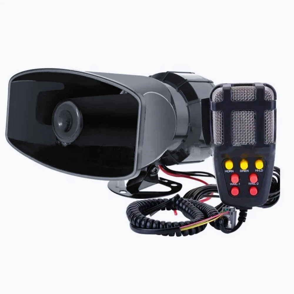 

ZZ-Universal 110DB Car Horn Speakers Police Siren Air Megaphone Alarm Emergency Vehicle Motorcycle 12V 100W Multi-tone Claxon Ho