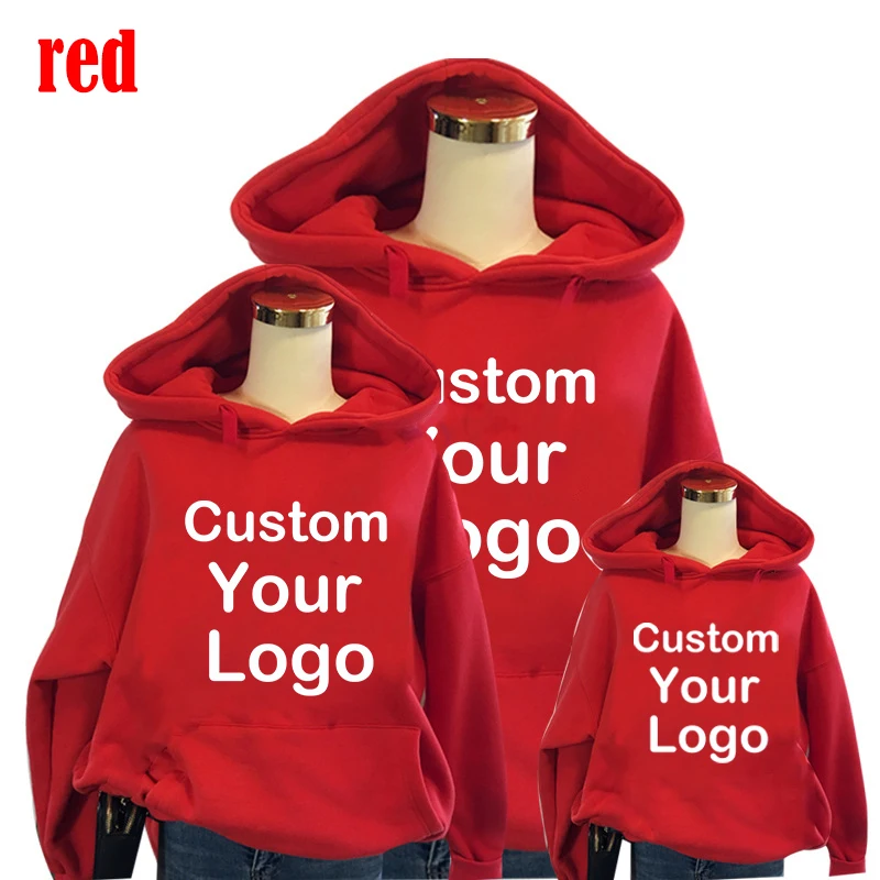 Fashion Hoodies Sweatshirt For Men And Women Kids Clothes Parent-child Print Long-sleeved  Matching Family Hoodies