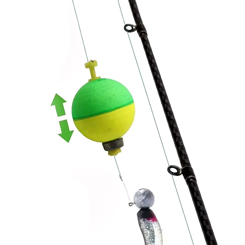 

5pcs Fishing Snap-On Bobber Floats Ball 19/25/32/38mm Handmade EVA Colorful Foam Floating Float Fish Tackle Tool Accessories