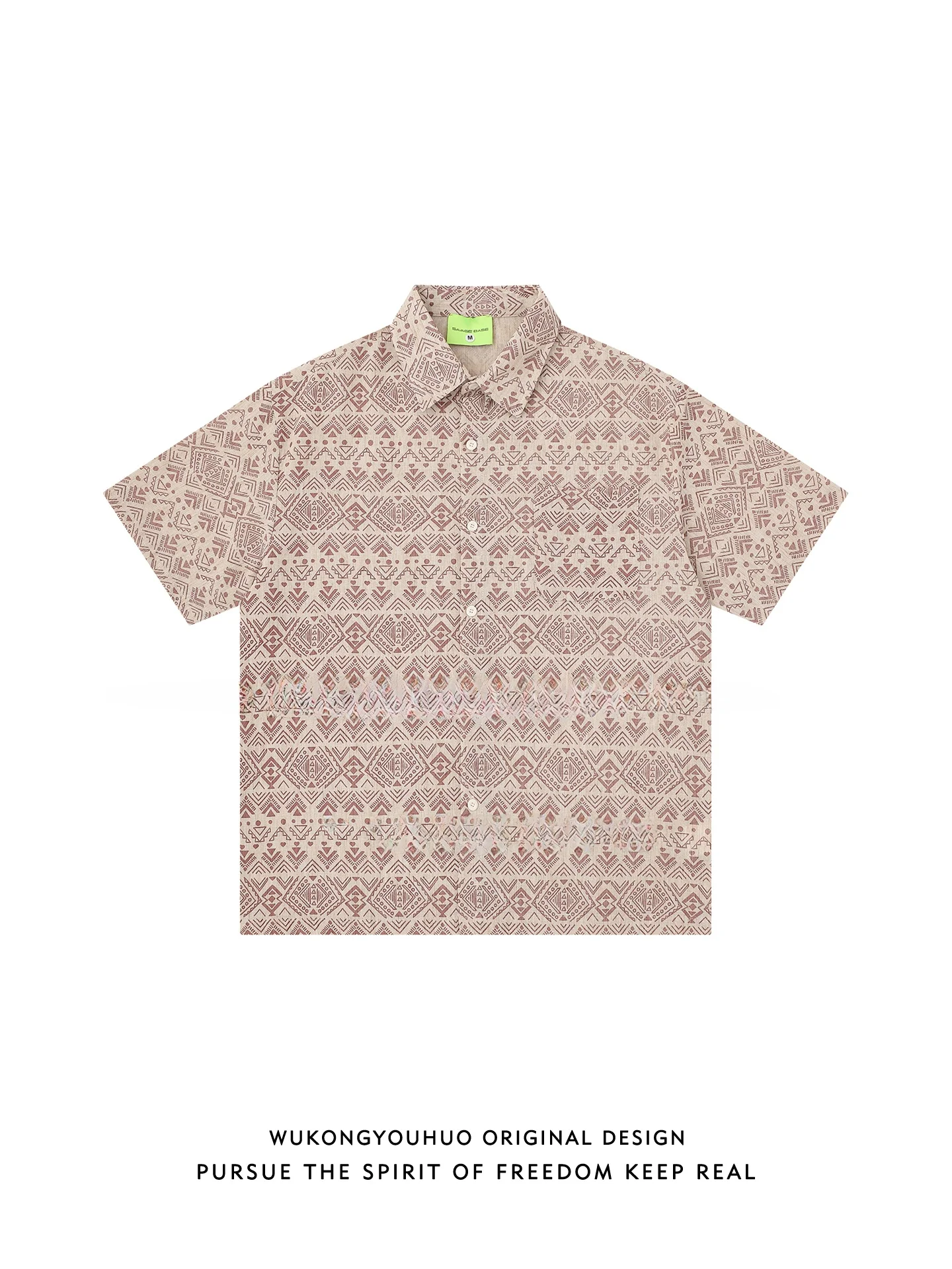 

Summer Casual Loose Men's ort Sve irt Faionable Ethnic Sle American Loose Couple Matching f Sve Blouse