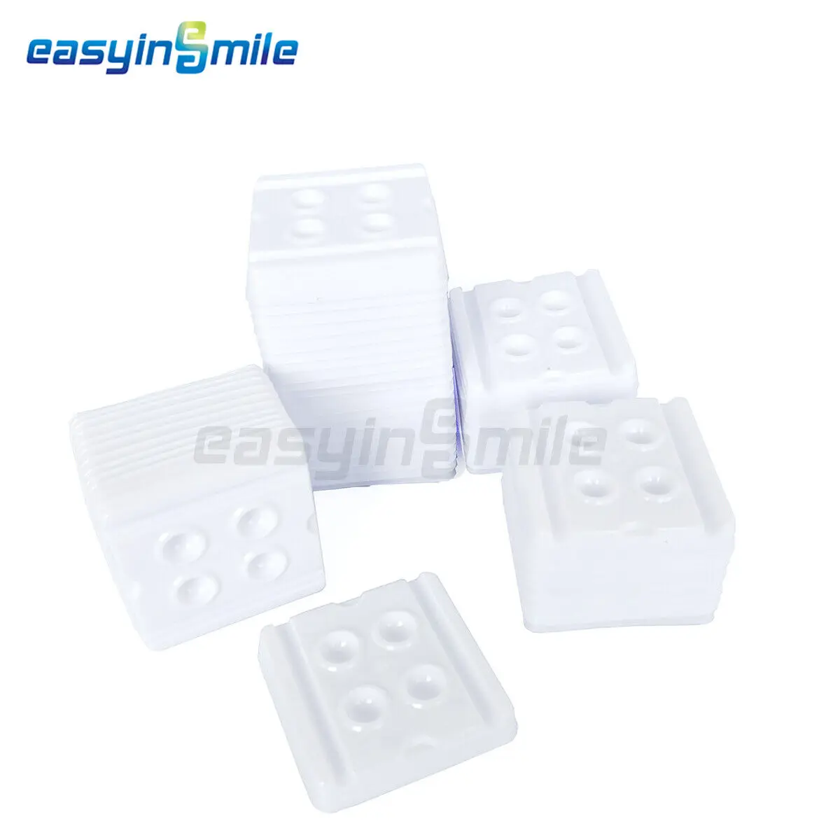 200pcs/Bag Easyinsmile Dental Mixing Well Disposable Plastic Dish 2-Wells or 4-Wells Bonding Resin Adhesive Dentistry Tray