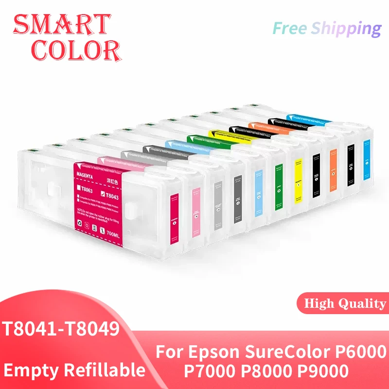 11Color For US Edition Version T8041-T8049 Compatible Empty refillable Ink cartridge For Epson SureColor P6000 P7000 P8000 P9000