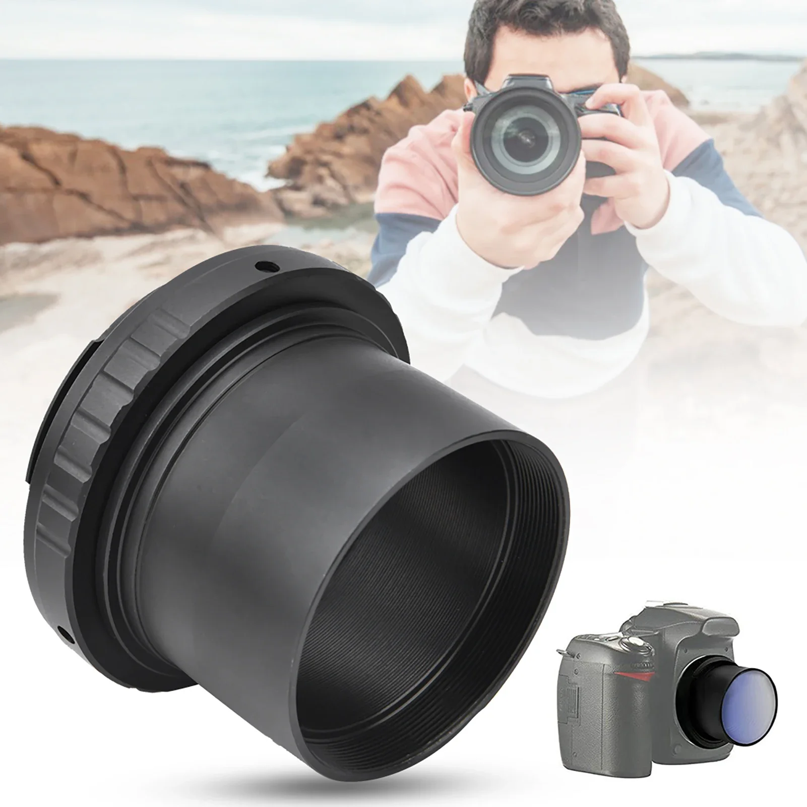 2 inch Telescope Lens Adapter Ring Lens Adapter T2- Metal Adapter Ring for 2inch Telescope to for Canon  Mount Camera