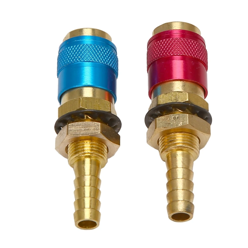 Baru-air didinginkan adaptor Gas cepat konektor pas untuk Tig obor las + 8Mm Plug