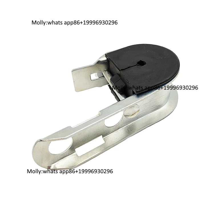 Hot Dip Galvanized Steel Drop Wire Tension Clamp J Suspension Clamp for ADSS Fiber Optic Cable