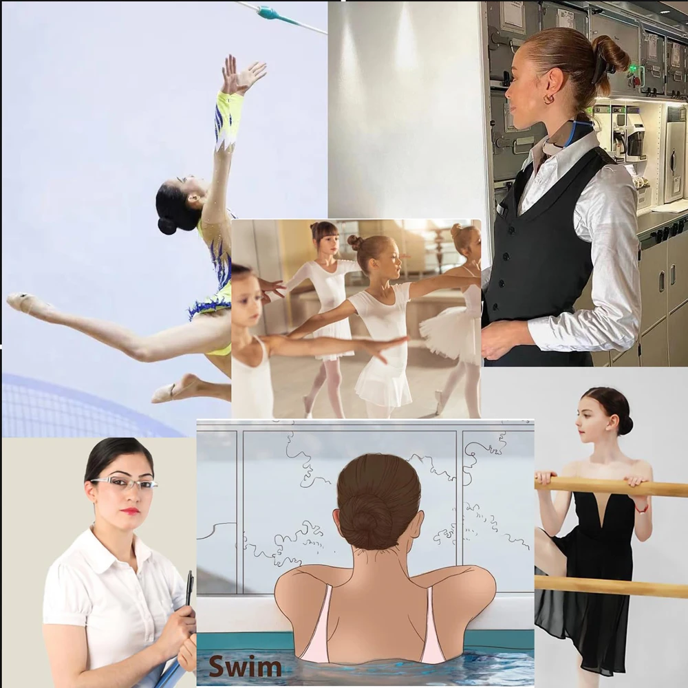 10/100 قطعة شبكة شعر نايلون متينة لأداة تصفيف الشعر على شكل كعكة أسود بيج بني 5 مللي متر شبكة شعر للشعر المستعار شبكة تصفيف الشعر #6