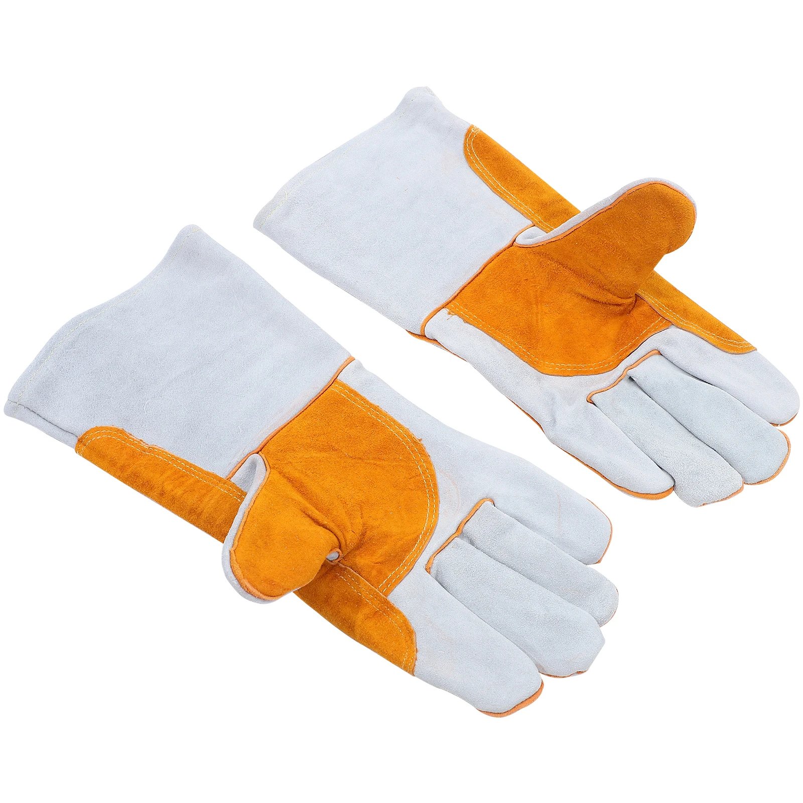 Gloves Cowhide Welding Heat Resistant Work High Temperature Resistance Fire Working for Men Thermal Mens