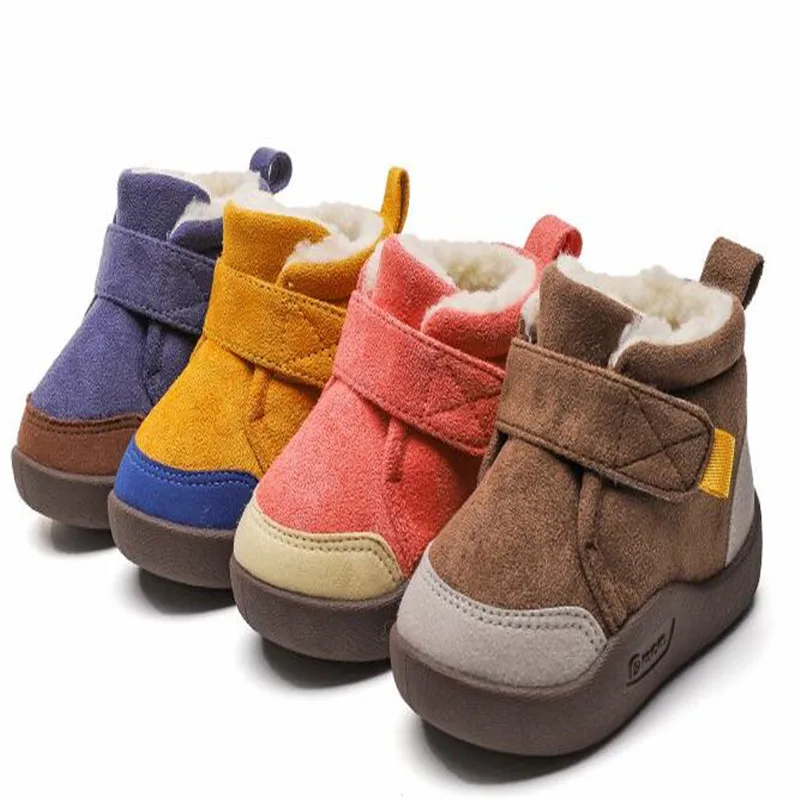 Infant Toddler Winter Kids Boots Baby Girls Boys Snow Boots Warm Plush Outdoor Soft Bottom Non-Slip Thick Anti Slip Cotton Shoes