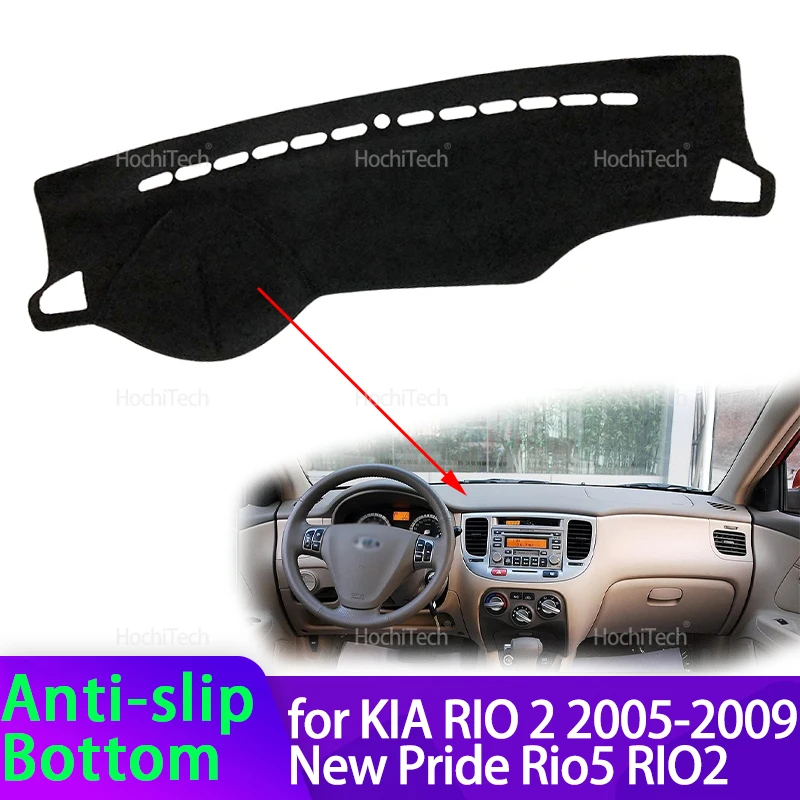 Für KIA RIO 2 2005-2009 New Pride Rio 5 RIO 2 Hohe Qualität Dashboard Matte Dashmat Abdeckung Pad Sonnenschirm teppich Zubehör