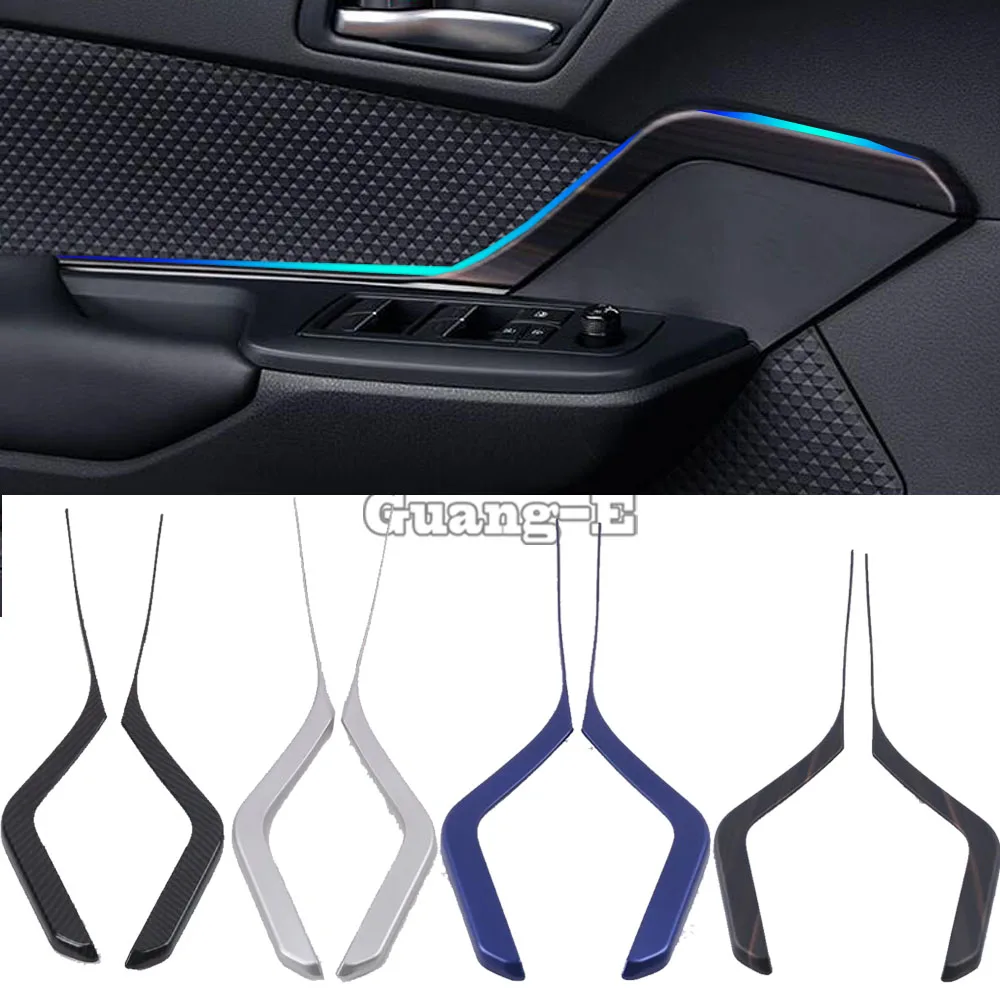

For Toyota C-HR CHR 2017 2018 2019 2020 2021 ABS Plastic Car Sticks Interior Panel Armrest Lift Switch Button Trim Frame 2pcs