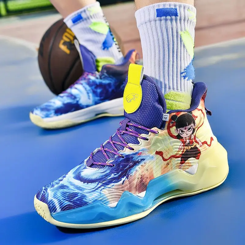 2025 New Mens Basketball Shoes Shock Absorbing High Top Sneakers Chinese Style Basketball Sneakers