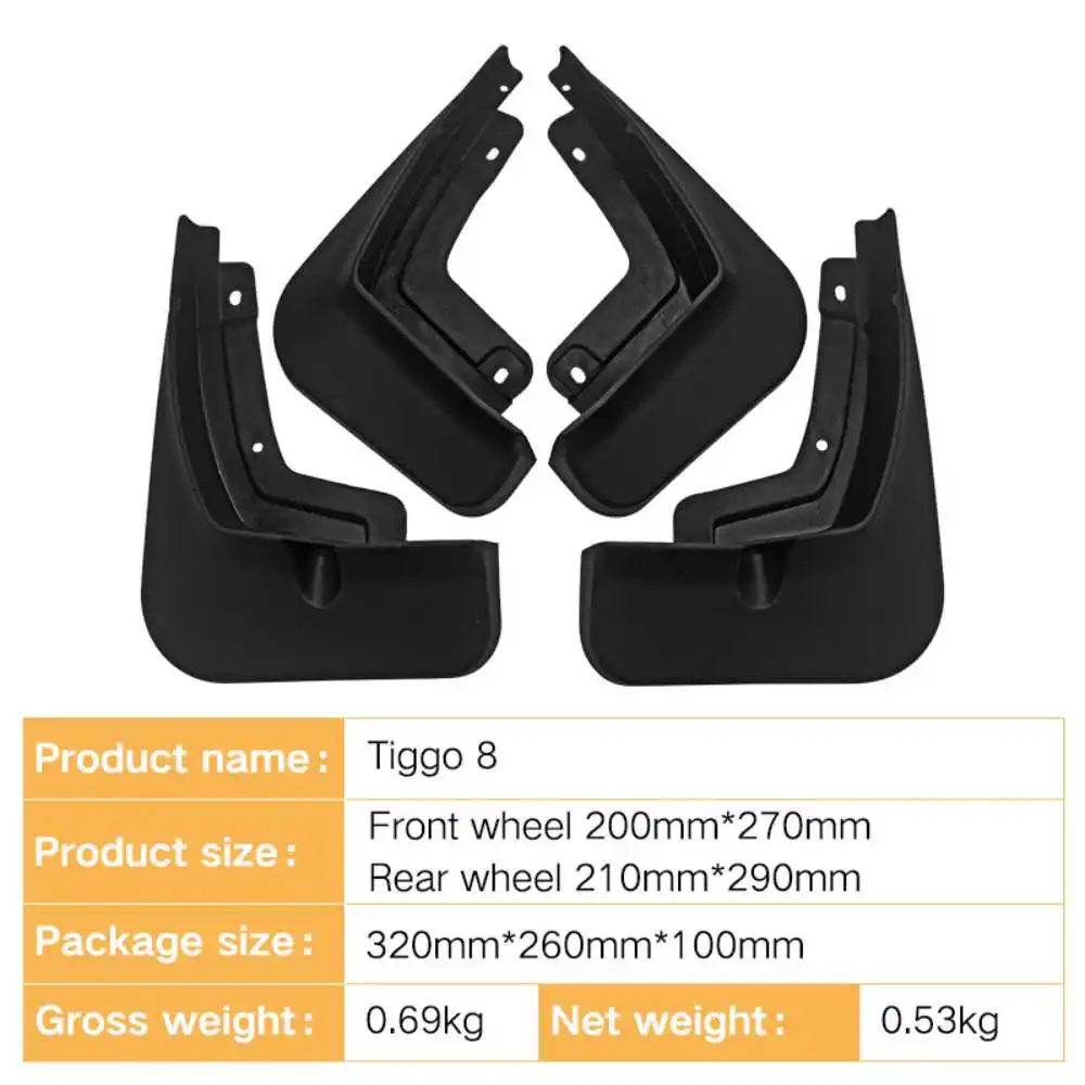 For CHERY Tiggo 8 PLUS ABS Car Mud Flaps Splash Guard Mudguards MudFlaps Front Rear Fender Auto Accessories