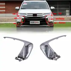 Front Bumper Side Garnish Chrome Decoration Strip for Mitsubishi Outlander 2012 2013-2016 2017 2019 GF3W GF4W GF6W GF7W GF8W