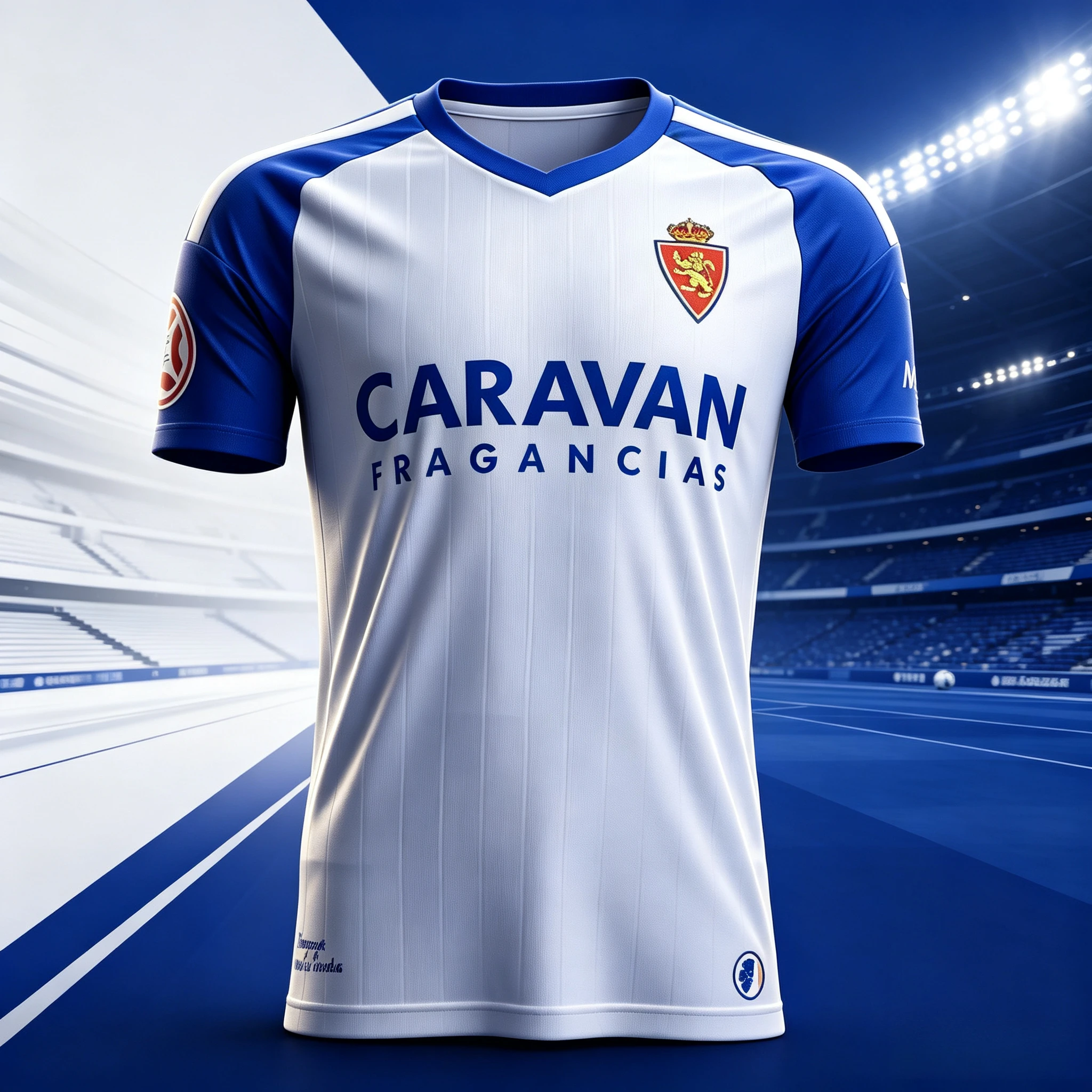 2026_27 Season Real Zaragoza 3D Printed Unisex Football Jersey, Men Women Mesh Breathable Oversize Quick Drying Jersey Tshirt