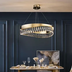 Simple Luxury Crystal Chandeliers Lights Home Hanging Lighting For Living Kitchen Island  Hotel Decor Lamp