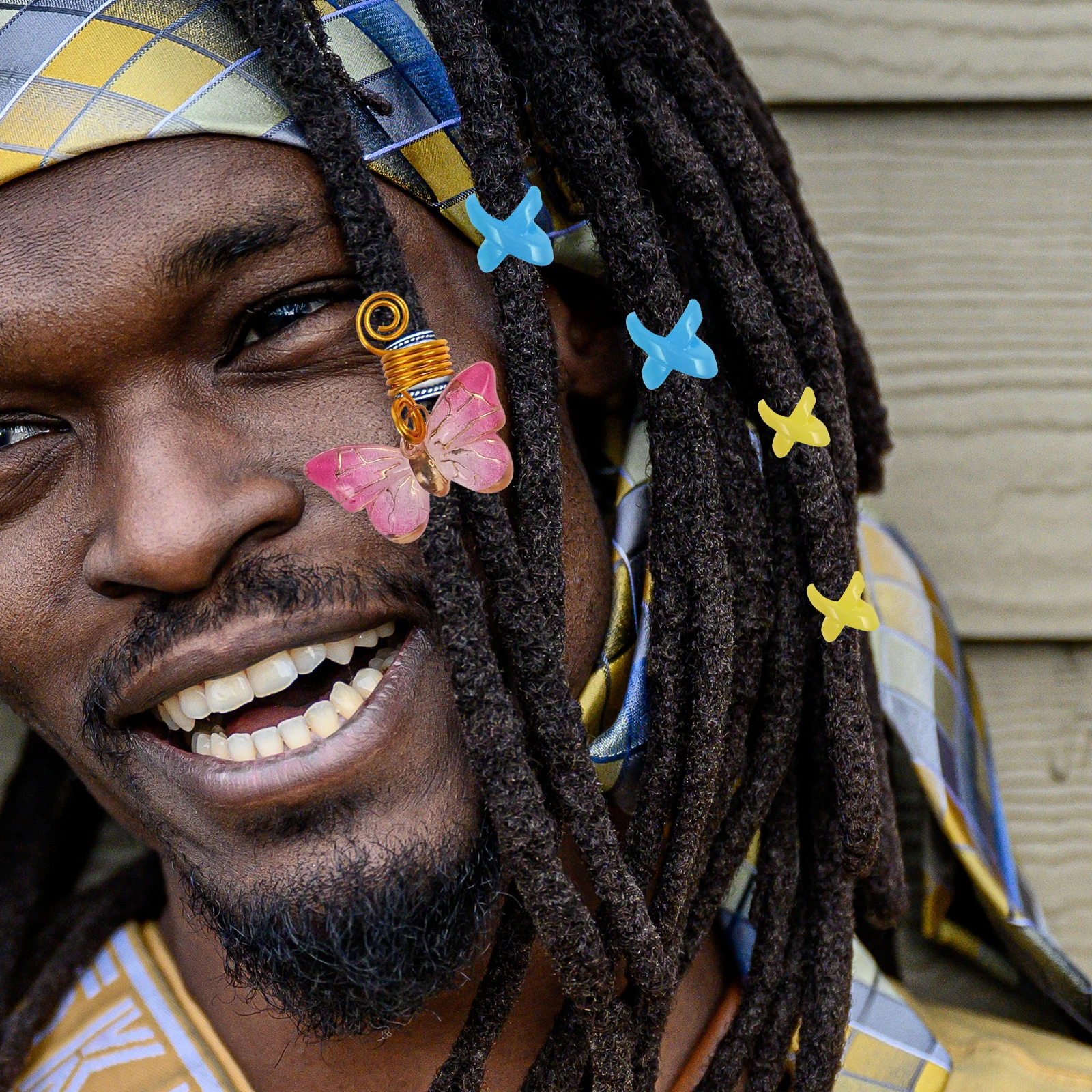 

20pcs Dreadlock Butterfly Pendant Hair Jewelry Braids Accessories Plastic Clips Charm Easy Use Occasions Wedding Stage