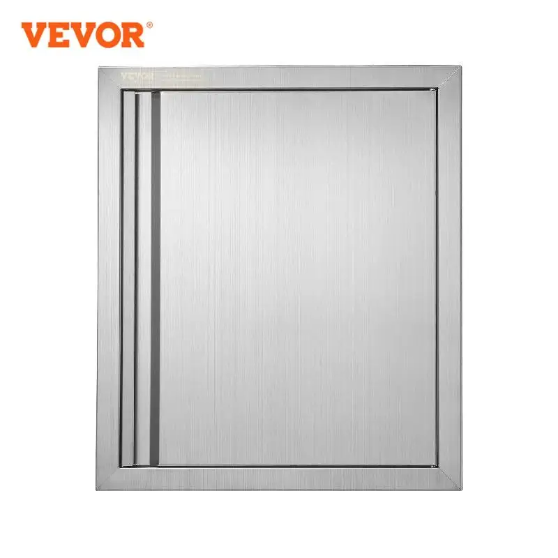 

VEVOR BBQ Access Door Stainless Steel Flush Mount Door Wall Vertical Door with Recessed Handle Grilling Station Outside Cabinet