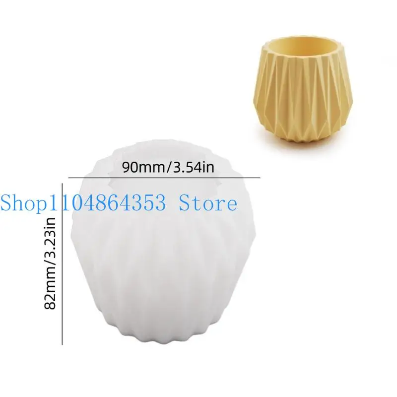 652F Cement Faceted Planter Silicone Mold Home Decors Enthusiast's Option Unique Faceted Cement Cup Silicone Mold