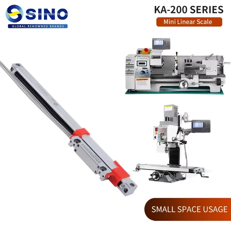 0.001mm SINO KA-200 16*16mm Mini DRO Linear Scale KA200 120 130 140 150 160 170 180 190 200mm TTL 1μm Thin Optical Encoder