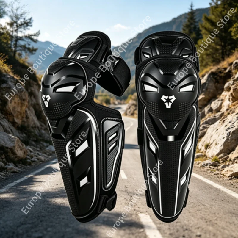 

2026 NEW Off Road Knee Protector Set 4 Seasons Anti Fall Shock Absorption Wear Resistant Motorcycle Riding Leg Guards for Men