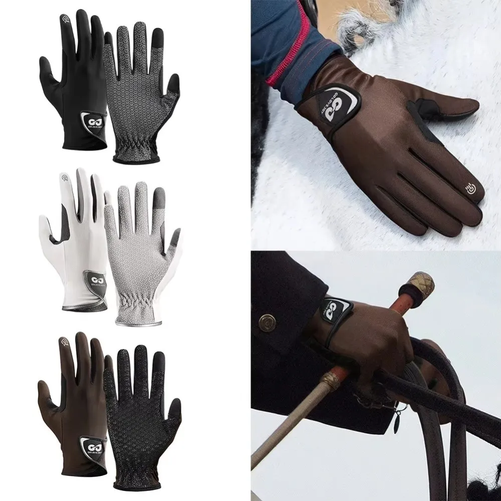 New Breathable Riding Gloves Non-Slip Lightweight Horse Riding Gloves Anti-friction Wear-resistant Horseback Gloves