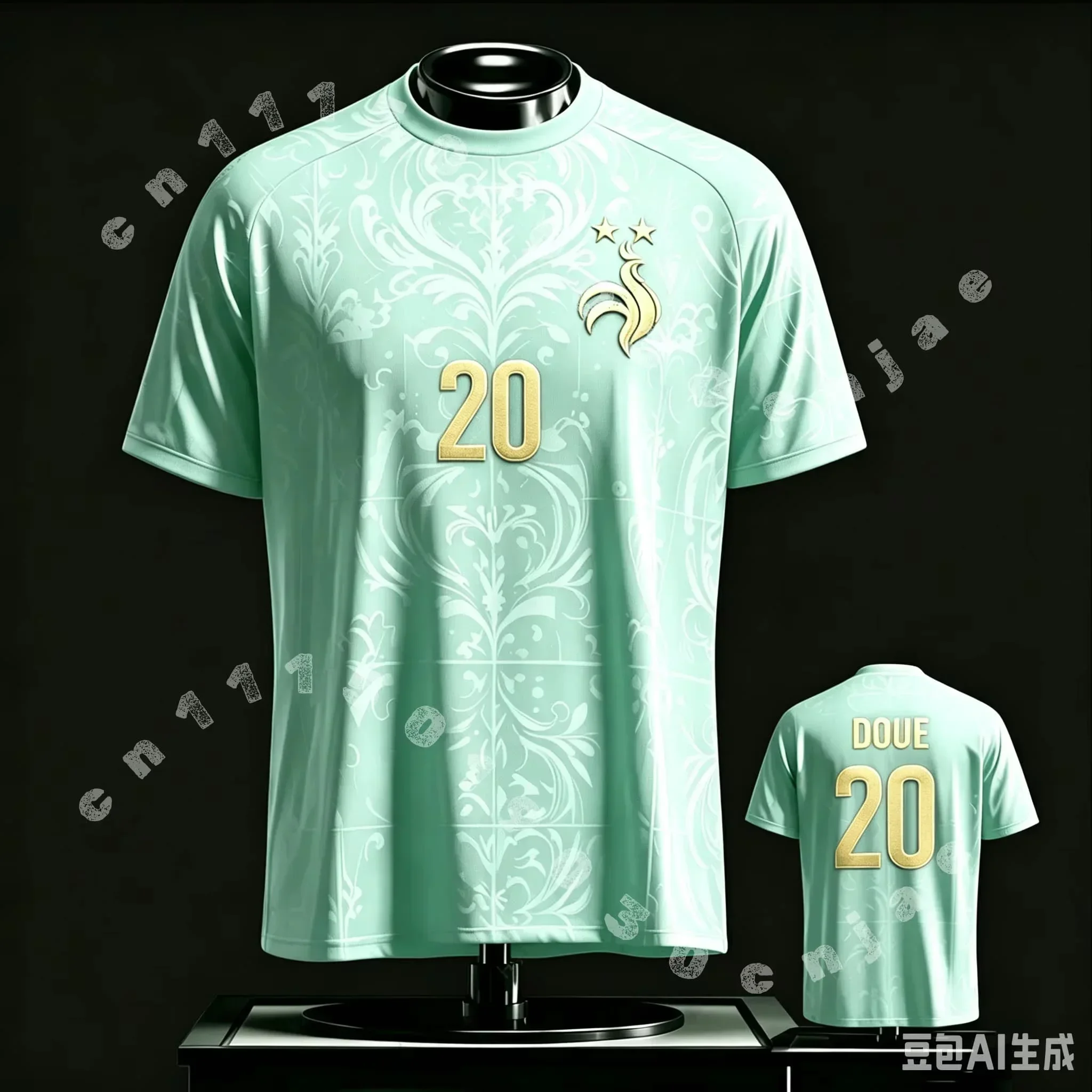 2026 Frankreich Fan-Edition Trikot_T-Shirt_ Mbappé # 10, Dembélé # 7 — Kinder, Erwachsene, Männer, Frauen, Sport- und Freizeitoberteile Sport-T-Shirt – Detail 3