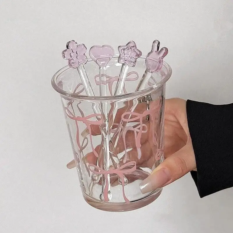 Texture Milk Tea Glass Stir For Family Gatherings Agitator Coffee Tools Easy To Use Dessert Stick Spoon Stick Stir Bar Swizzle